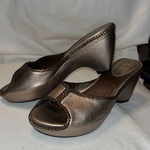 Cole Haan Wedge Gold Heels size 6B